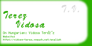 terez vidosa business card